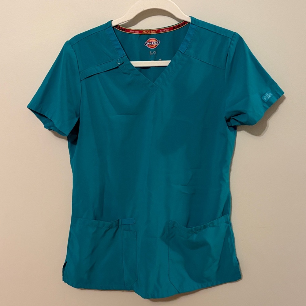 Dickies Teal Women's V-Neck Scrub Top